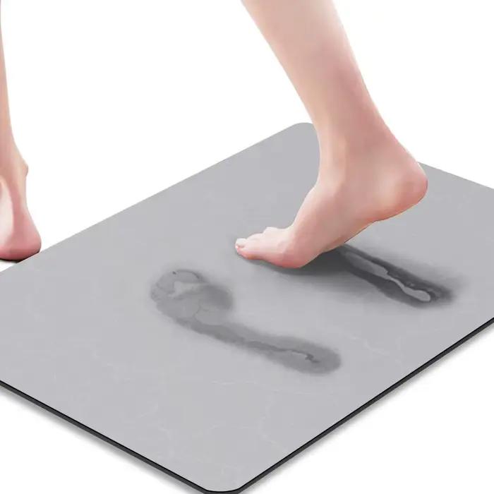 Tapis de bain en diatomite marbrée antidérapant