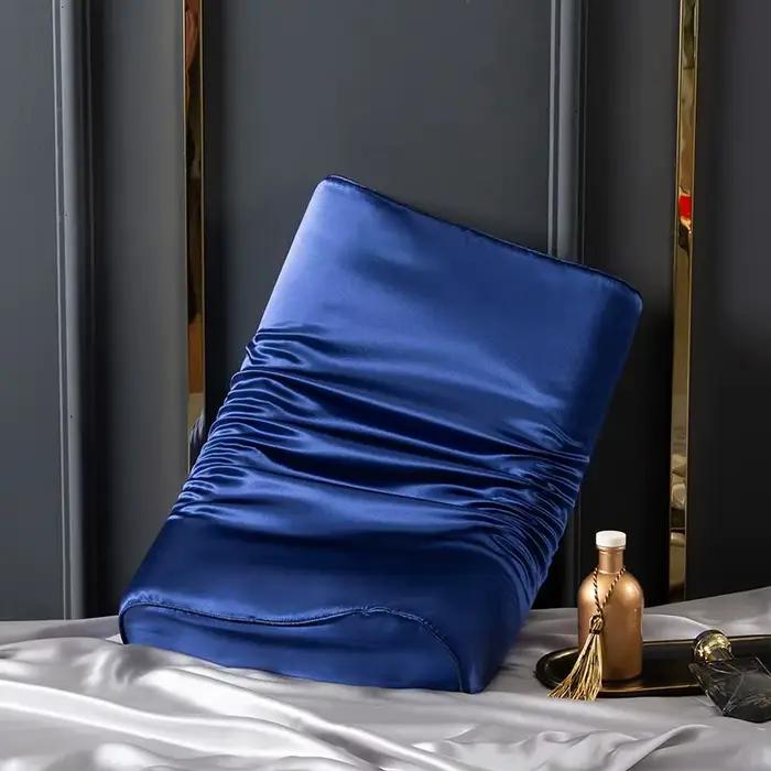 Taie d'oreiller 25 Momme 100 % soie de mûrier – Housse double face pour oreillers en latex et mousse à mémoire de forme (30 x 50 cm) – Grade 6A pour cheveux et peau