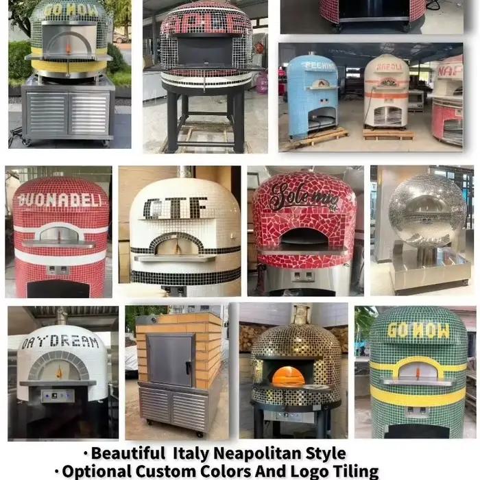 Four à pizza professionnel au gaz pour restaurant, dôme extérieur, au charbon de bois, à bois, en pierre, robuste, industriel, commercial, pour la cuisson