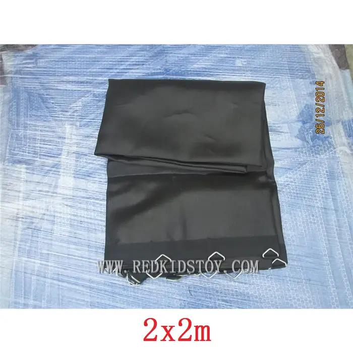 Tapis de saut pour Trampoline noir solide 2x2m, pièce de rechange certifiée CE pour le Fitness et le plaisir en plein air