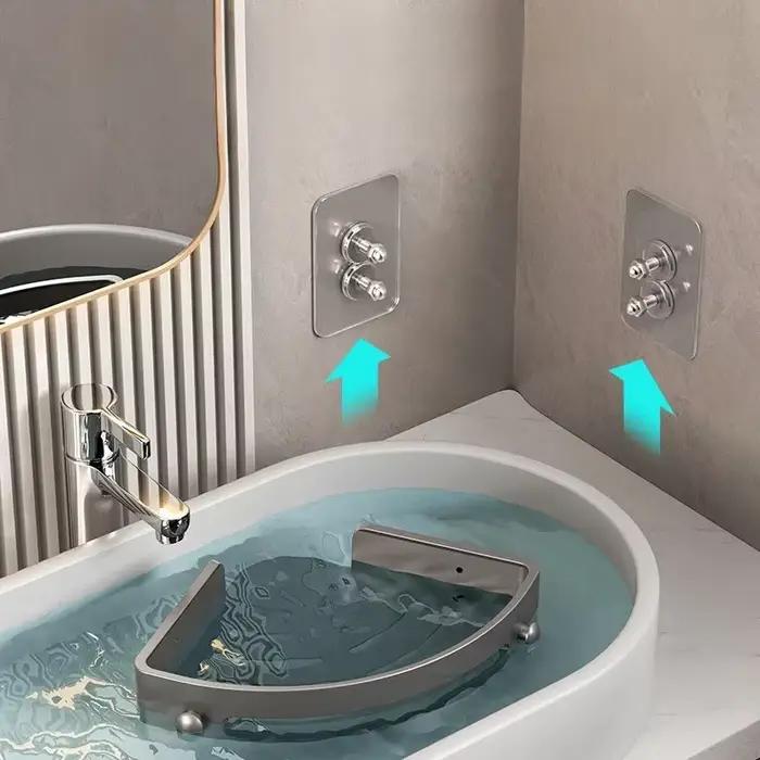 Étagère d'angle de douche à trois niveaux, sans clous, pour salle de bain, shampoing en plastique, rangement de fournitures de douche, accessoires de salle de bains