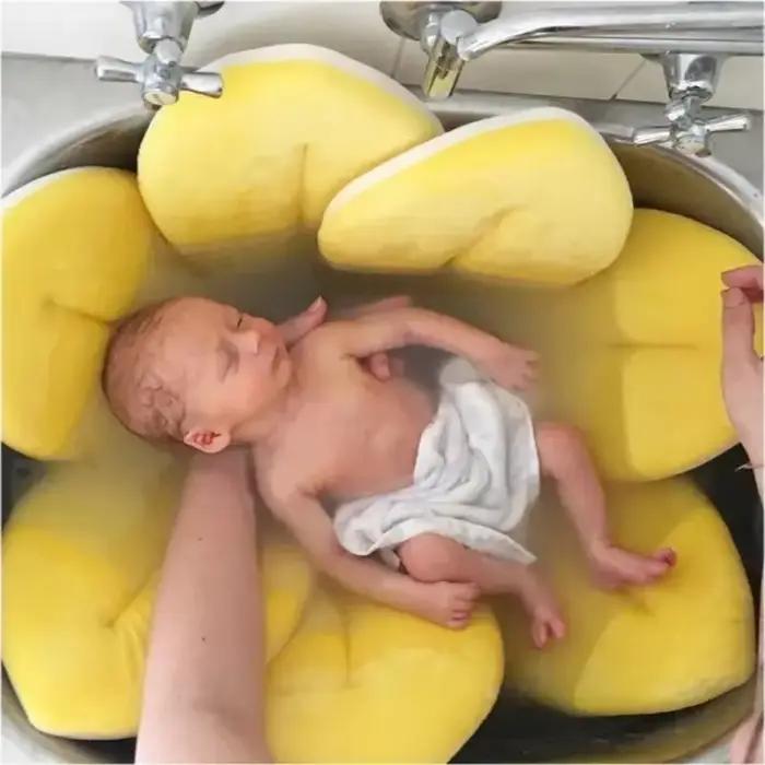 Antidérapant bébé douche baignoire fleur coussin bain infantile nouveau-né sécurité bain Support coussin baignoire tapis nouveau-né siège de douche