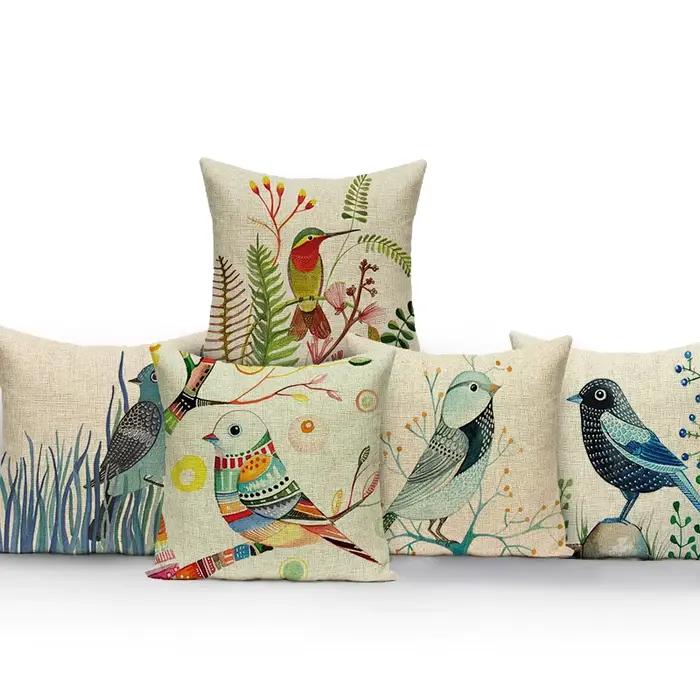 Jolie housse de coussin en Polyester à motifs de plantes