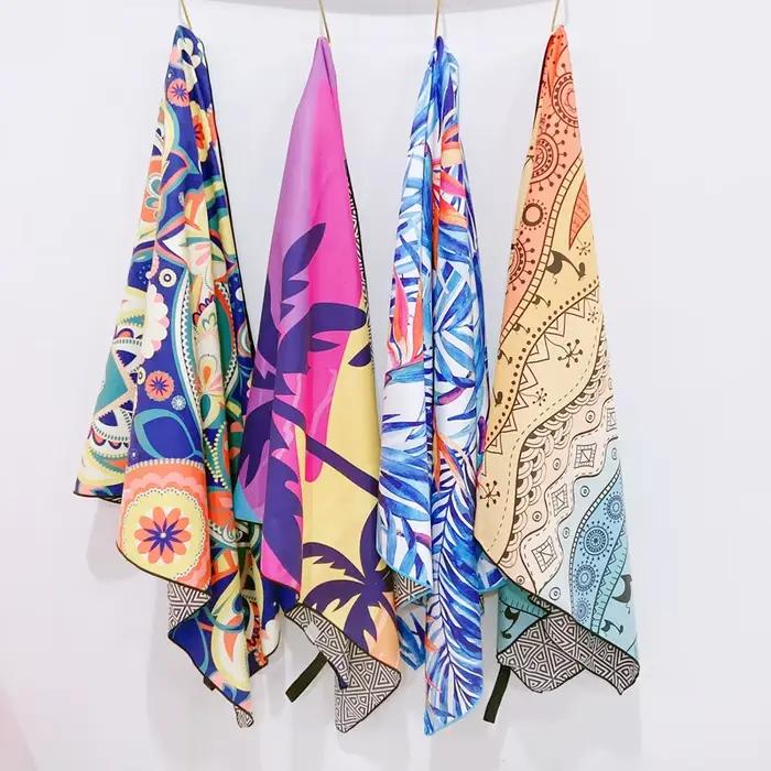 Serviette de bain en polaire imprimée double face