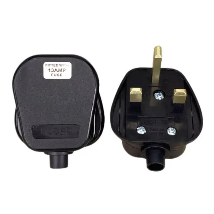 Prise électrique de remplacement mâle britannique, 3 broches, Type G, prises électriques, adaptateur d'alimentation britannique Schuko, rallonge, connecteur