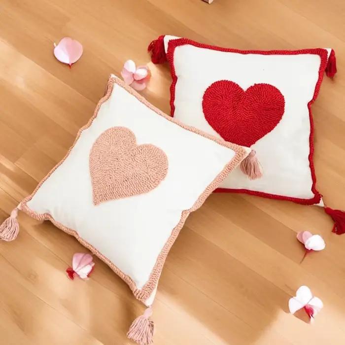 Housse de coussin de Couple rose