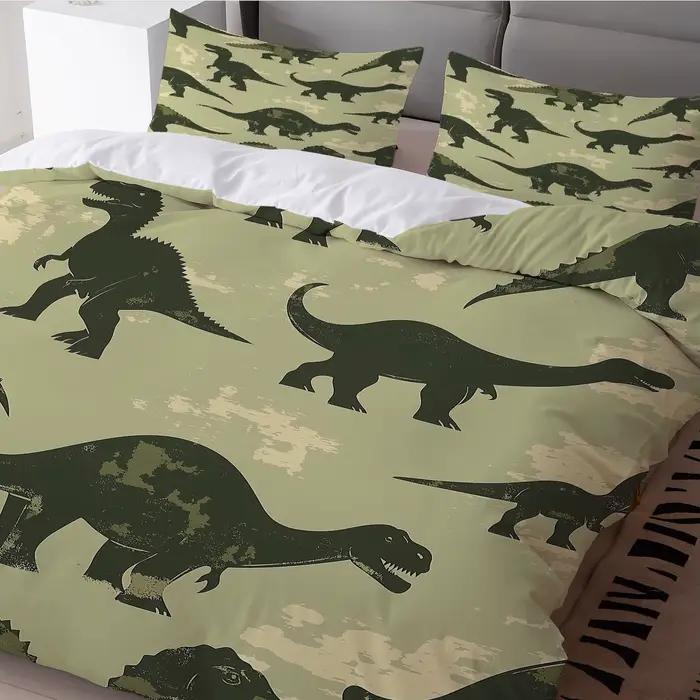 Parure de lit dinosaure dessin animé 3D