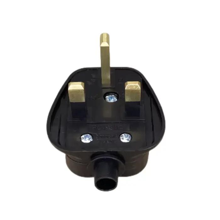 Prise électrique de remplacement mâle britannique, 3 broches, Type G, prises électriques, adaptateur d'alimentation britannique Schuko, rallonge, connecteur