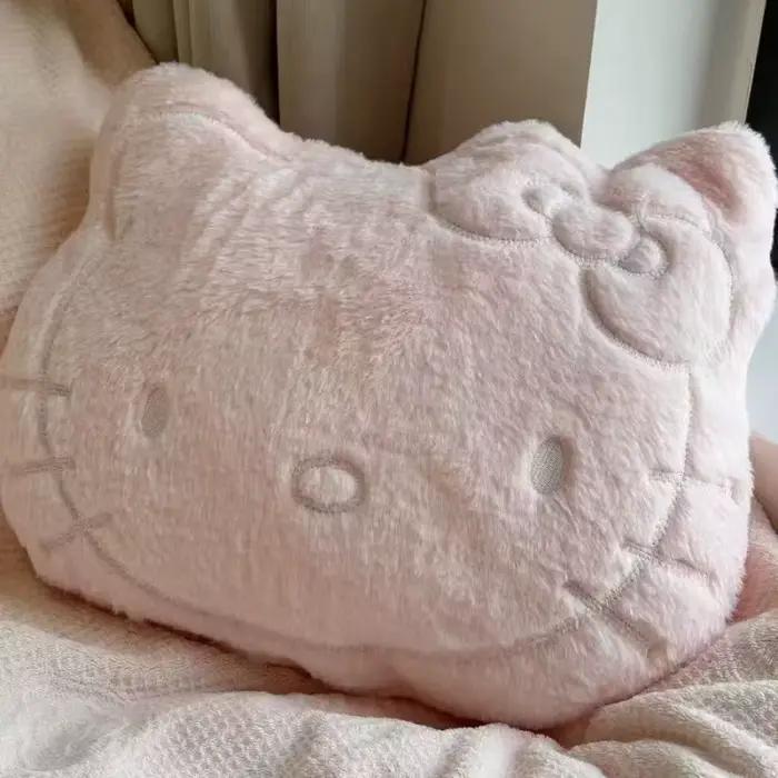 Coussin en peluche Hello Kitty, coussin moelleux et mignon pour canapé, chevet, siège de voiture, chambre d'étudiant et décoration intérieure, cadeau