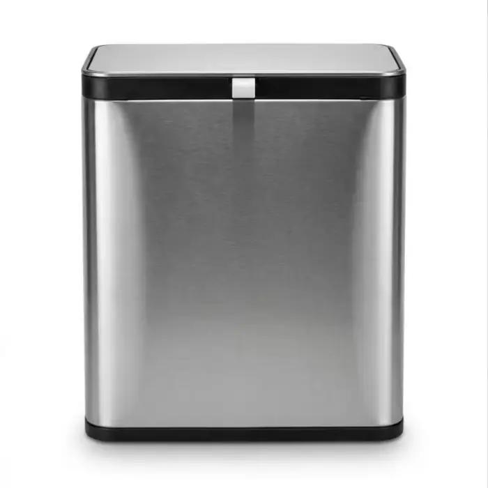 Poubelle de cuisine murale blanche, poubelle suspendue en plastique peu encombrante avec design facile à nettoyer, rangement multi-usages pour déchets