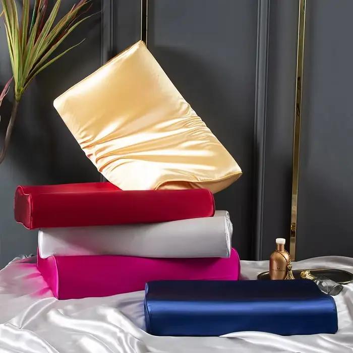 Taie d'oreiller 25 Momme 100 % soie de mûrier – Housse double face pour oreillers en latex et mousse à mémoire de forme (30 x 50 cm) – Grade 6A pour cheveux et peau