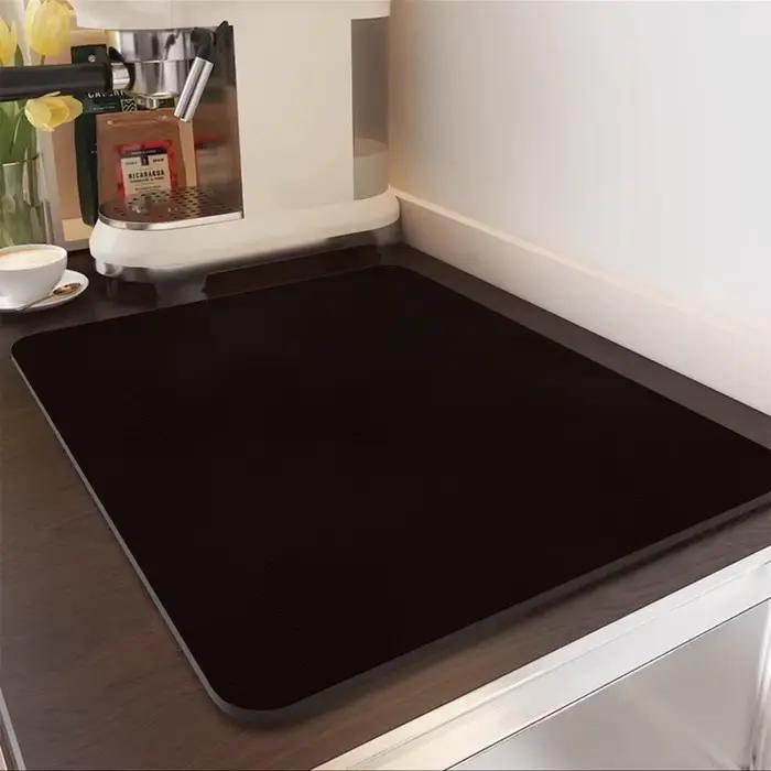 Tapis absorbant pour comptoir de cuisine, pour Bar, tasse, bol, tapis de séchage, comptoir de thé, évier de lavage, boue de diatomée, tapis de vidange isolant
