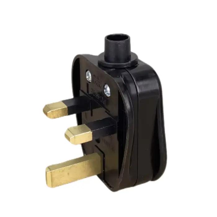 Prise électrique de remplacement mâle britannique, 3 broches, Type G, prises électriques, adaptateur d'alimentation britannique Schuko, rallonge, connecteur