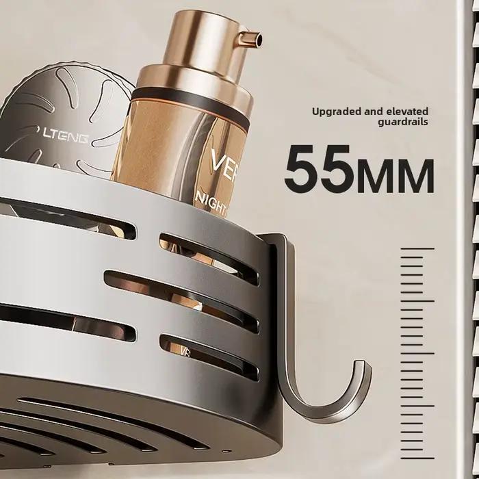 Support de rangement pour panier triangulaire à ventouse de salle de bain, coin de lavabo de salle de bain, pas besoin de percer des trous, toilettes murales