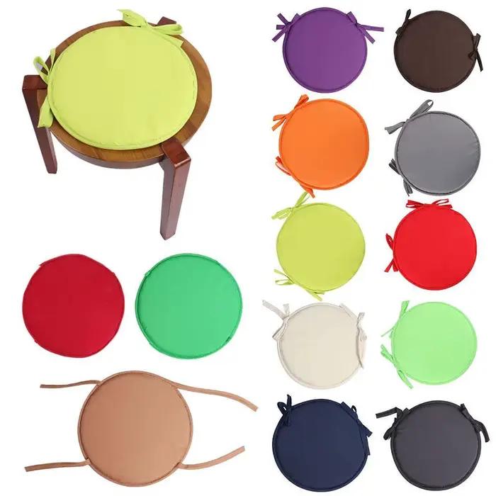 Coussin de chaise rond couleur bonbon, coussins de siège avec cordon de serrage pour jardin, Patio, cuisine, bureau, 30x30CM