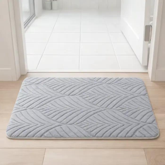 Tapis de salle de bain en jacquard absorbant confortable