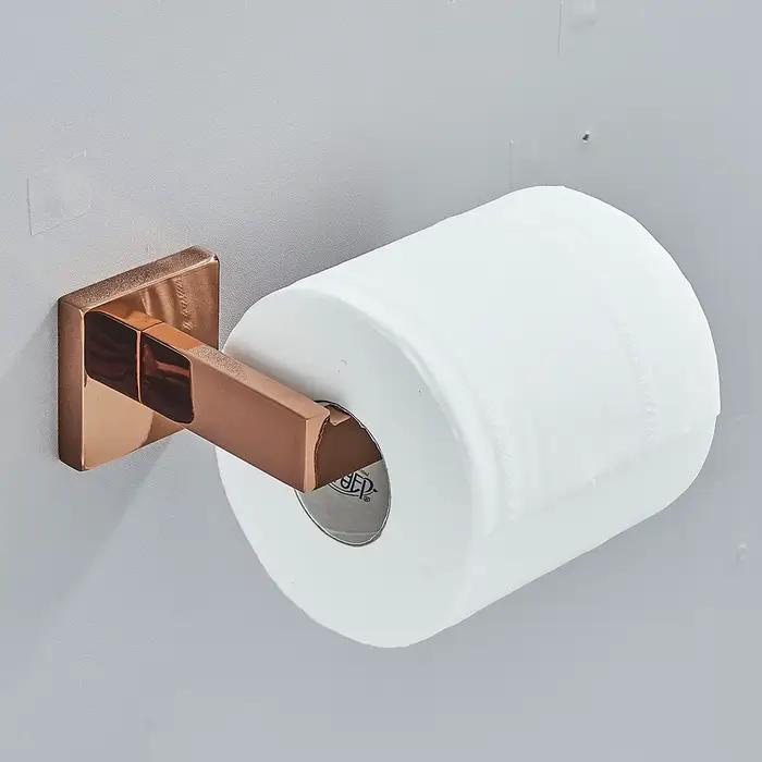 Ensemble de matériel de bain doré Rose, accessoires de toilette, porte-serviettes, porte-papier toilette, barre à serviettes, accessoires de salle de bains en acier inoxydable