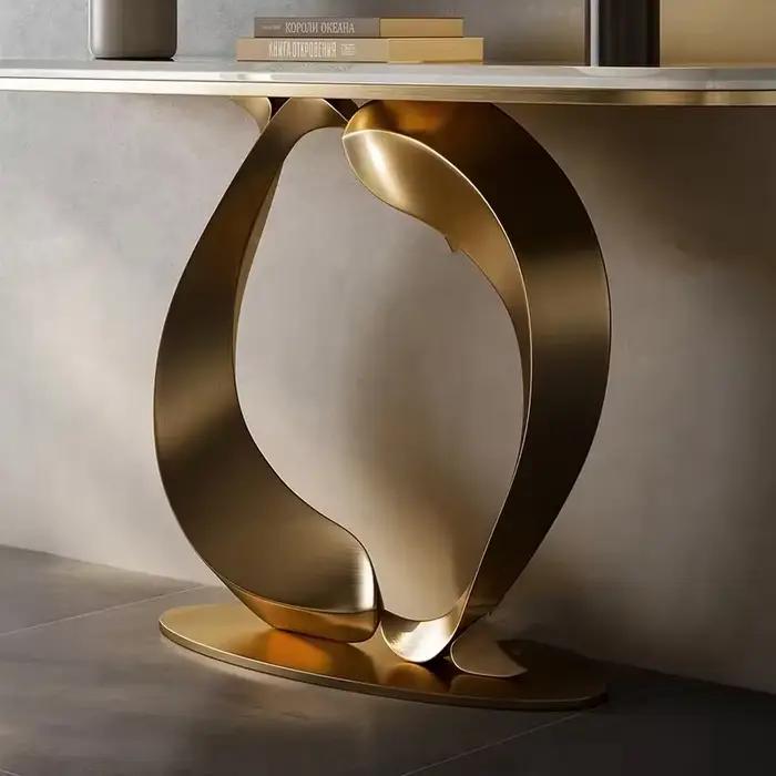 Console d'entrée d'angle amovible en métal, Table ronde moderne Vintage, porche, bureau, Tisch Wohnzimer, meubles de Hall d'entrée