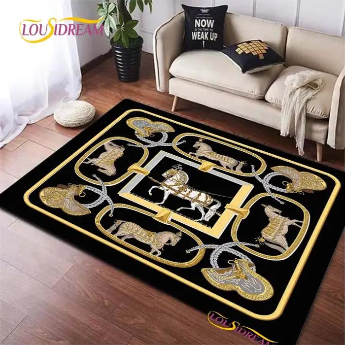 Tapis cheval au galop ethnique pour salon