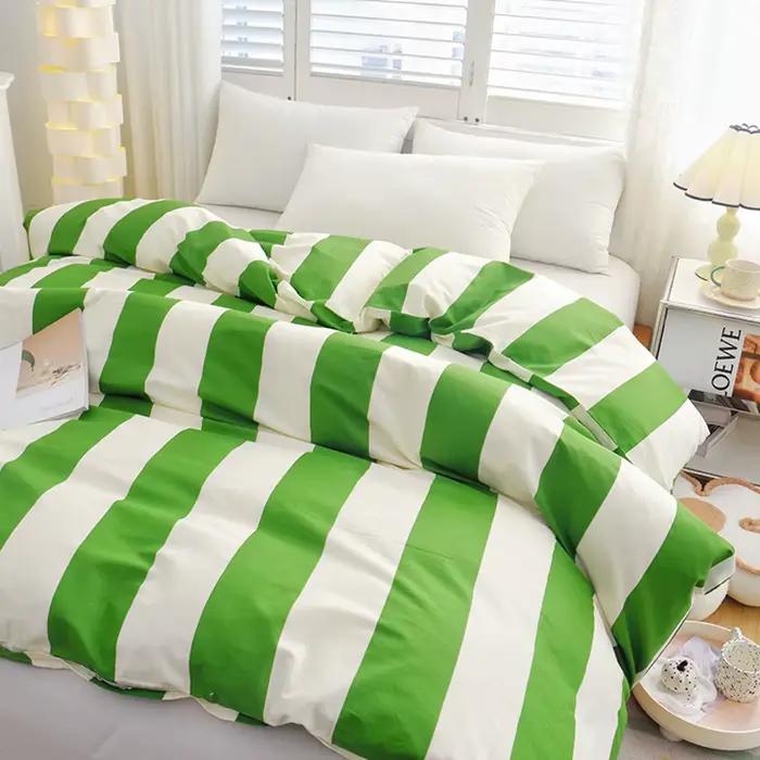 Juste de couette de style rayure pour chambre de fille