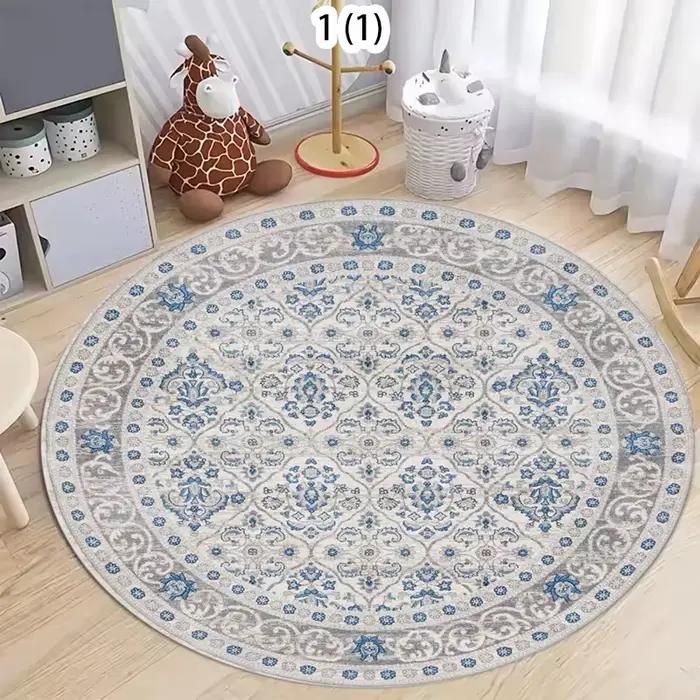 Tapis rond bohème antidérapant