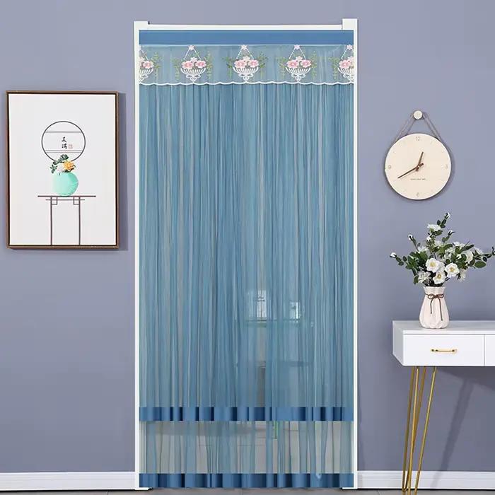 Rideau de porte anti-moustiques en gaze Double couche