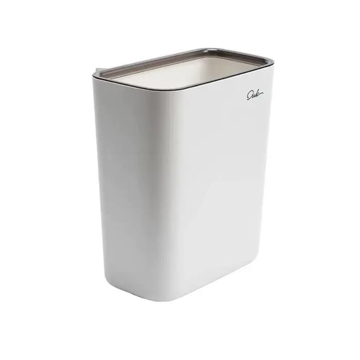 Poubelle murale pour cuisine, poubelle pour salle de bain et salon avec couvercle pour le stockage des restes alimentaires