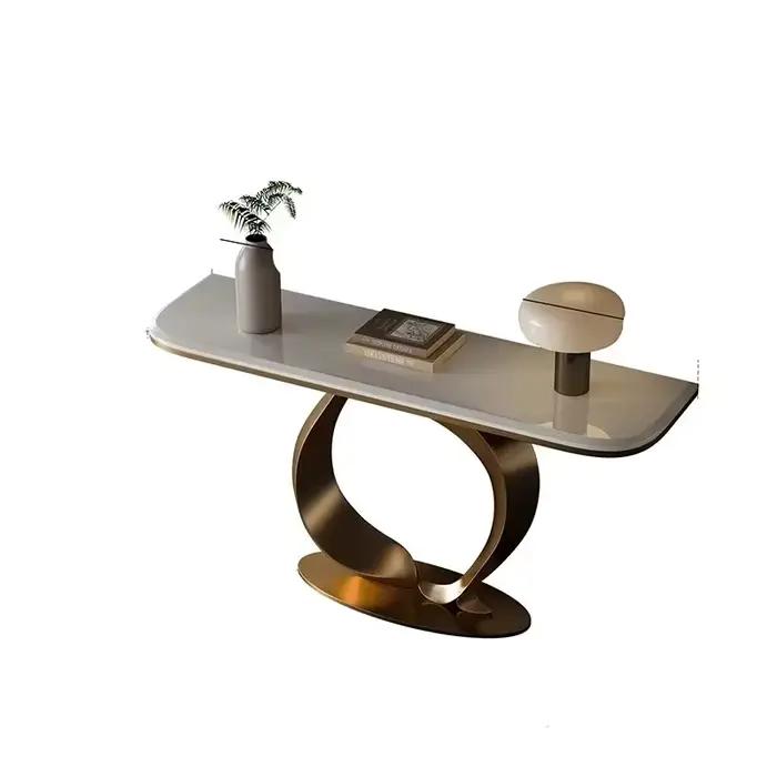 Console d'entrée d'angle amovible en métal, Table ronde moderne Vintage, porche, bureau, Tisch Wohnzimer, meubles de Hall d'entrée
