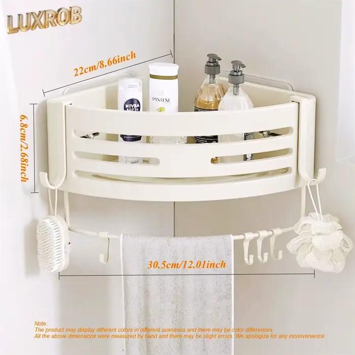 Étagère de rangement murale blanche pour salle de bain