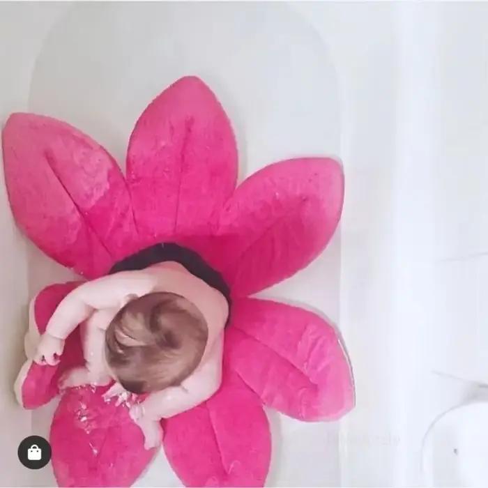 Antidérapant bébé douche baignoire fleur coussin bain infantile nouveau-né sécurité bain Support coussin baignoire tapis nouveau-né siège de douche