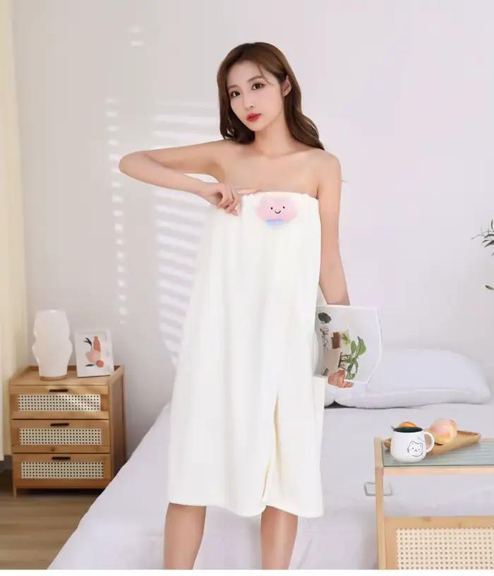 Serviette de bain lavable pour femme