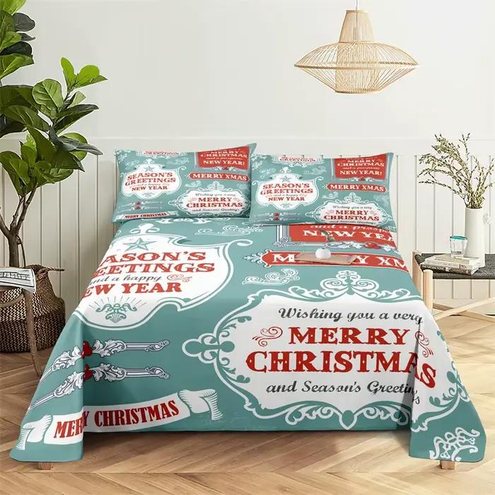 Parure de lit imprimée de Noël pour garçons et filles