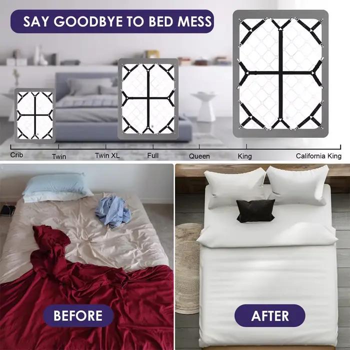 Sangles de fixation pour drap de lit