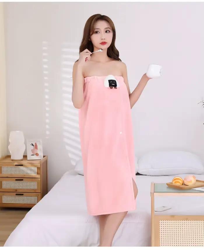 Serviette de bain lavable pour femme