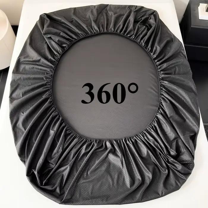 Nouvelle drap-housse en microfibre brossée gaufrée à poches profondes 360 ° Housse de matelas élastique tout autour