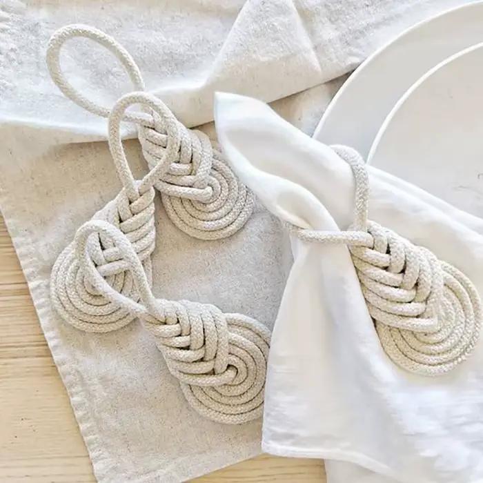 Anneau de serviette en corde de coton