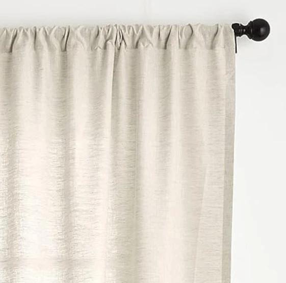 Rideaux en lin 84 pouces de longueur, 1 ensemble de panneaux, rideau Semi-transparent ivoire pour ti