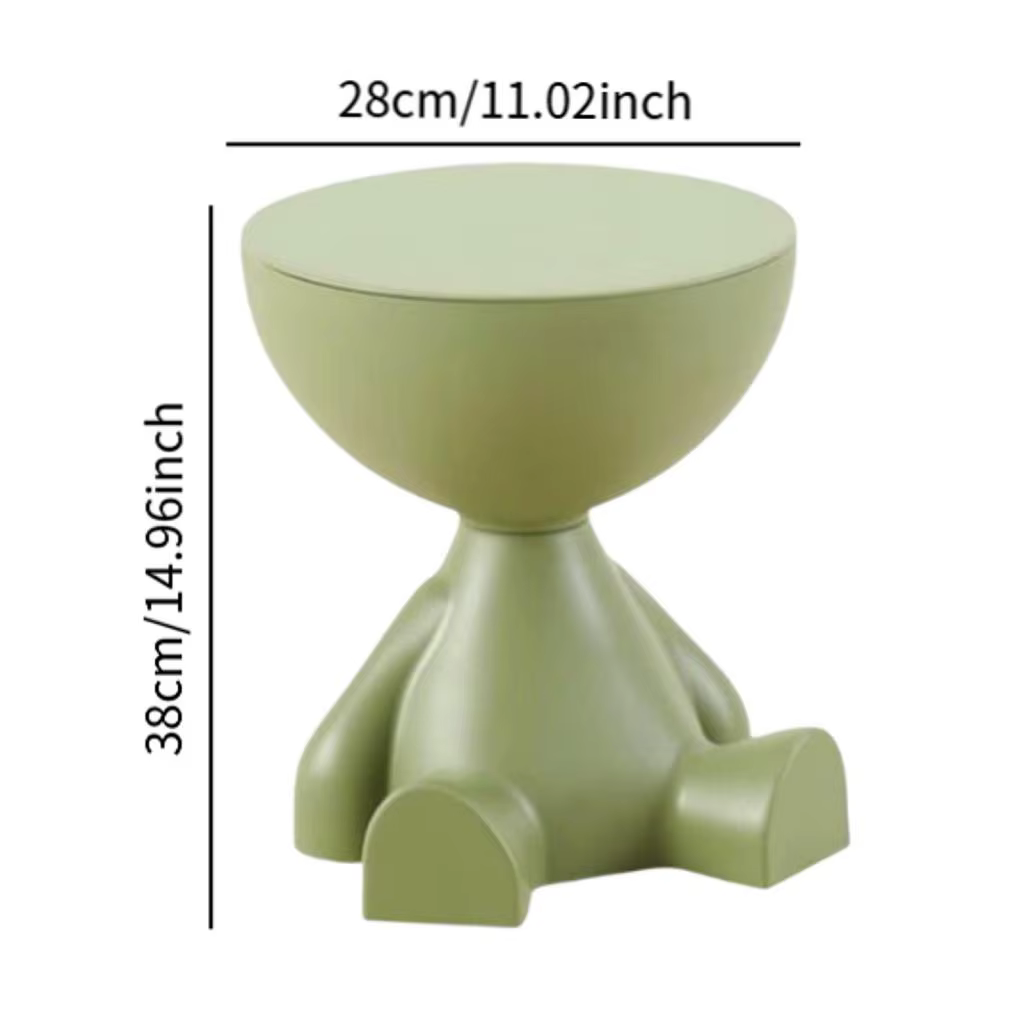 Table d'appoint crème, Table basse plate créative, Table d'angle à tête plate pour Table de chevet, 