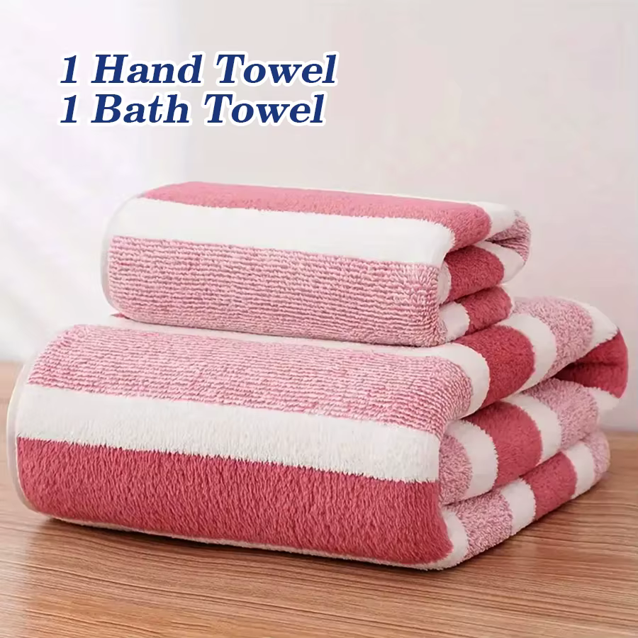 Ensemble de serviettes de bain-serviette de bain 70x140cm et essuie-mains/toiles de toilette 35x75cm