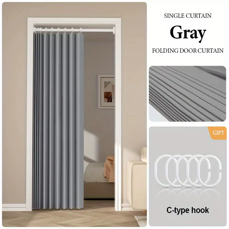 Rideau de séparation pour cuisine et balcon, panneau pliable pour l'intimité avec voile doux et styl