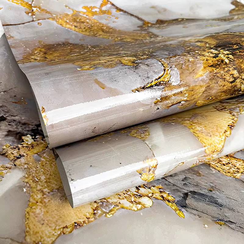 Papier peint de cuisine en marbre écologique, résistant à l'huile, imperméable, résistant à la chale