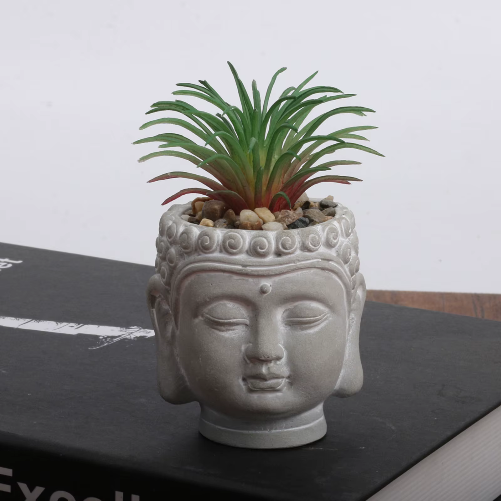 Pot de fleur tête de bouddha, jardinières de vase bourgeon, sculpture ouverte, beaucoup de plantes p