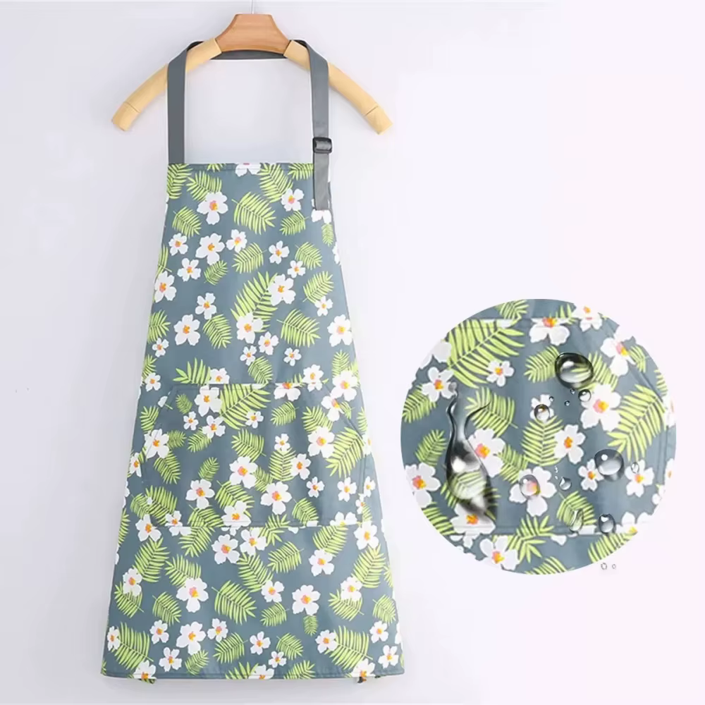 Tablier de cuisine réglable, tablier de cuisine imperméable avec poches, adapté à la cuisine, au jar