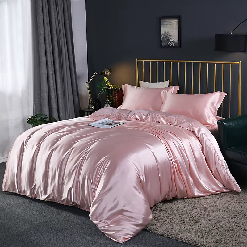 Parure de lit en Satin, ensemble de housse de couette de luxe en rayonne, ensemble de housse de coue