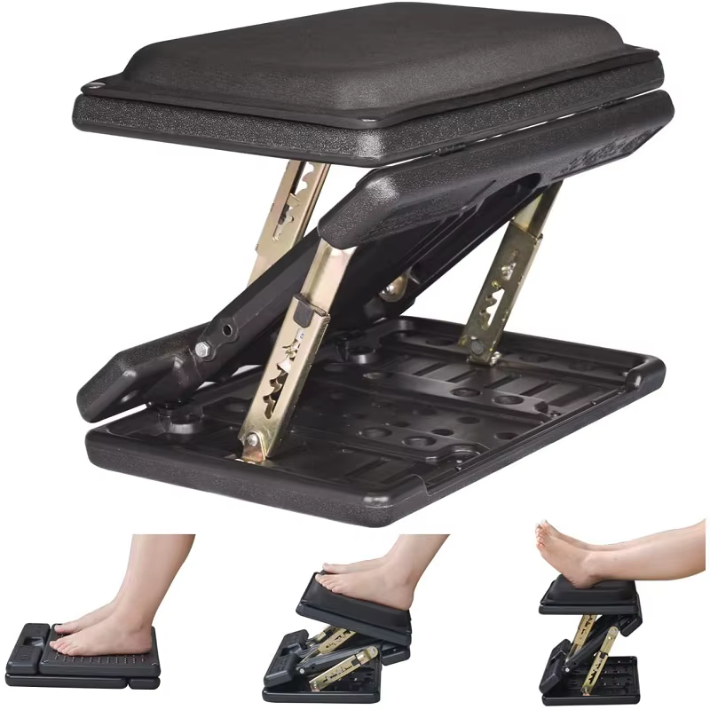 Repose-pieds réglable pliant avec coussin en mousse perfective, repose-pieds pour améliorer la postu