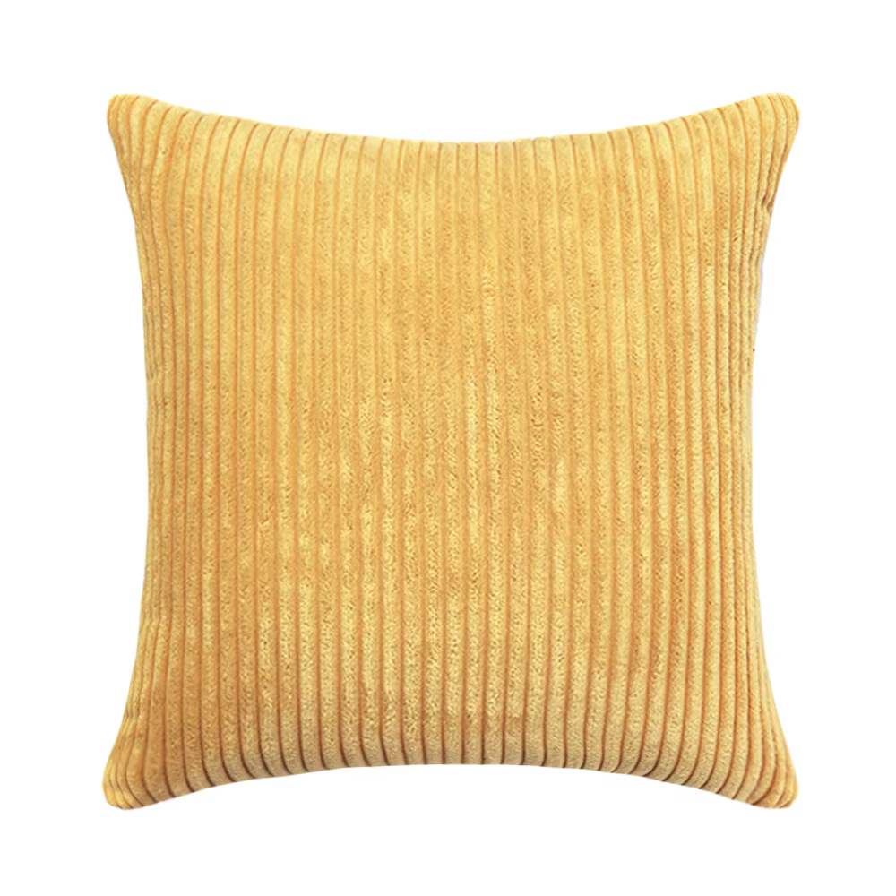 Housse de coussin en tissu velours côtelé rayé, couleur unie, 45/50/60CM, décoration de canapé-lit, 