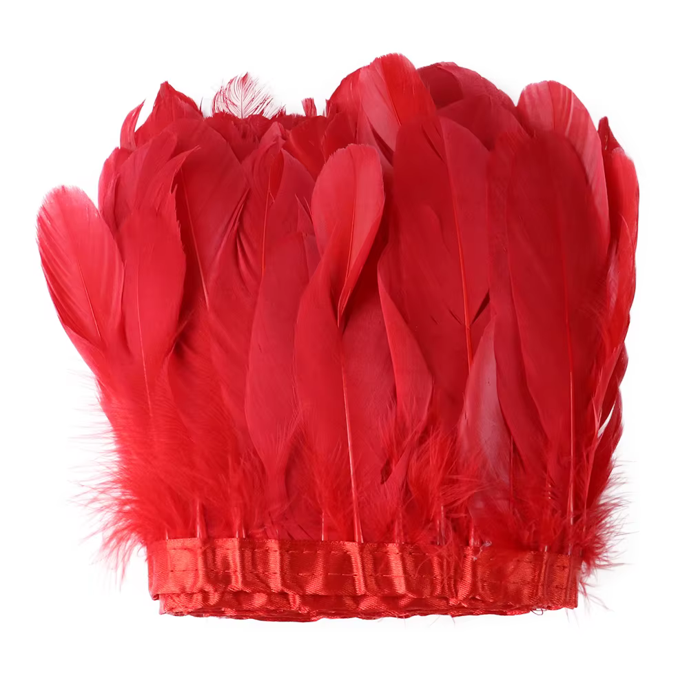 Plumes d'oie blanches 10 mètres/lot, ruban d'habillage, accessoires pour vêtements, 15 ~ 20cm, brico