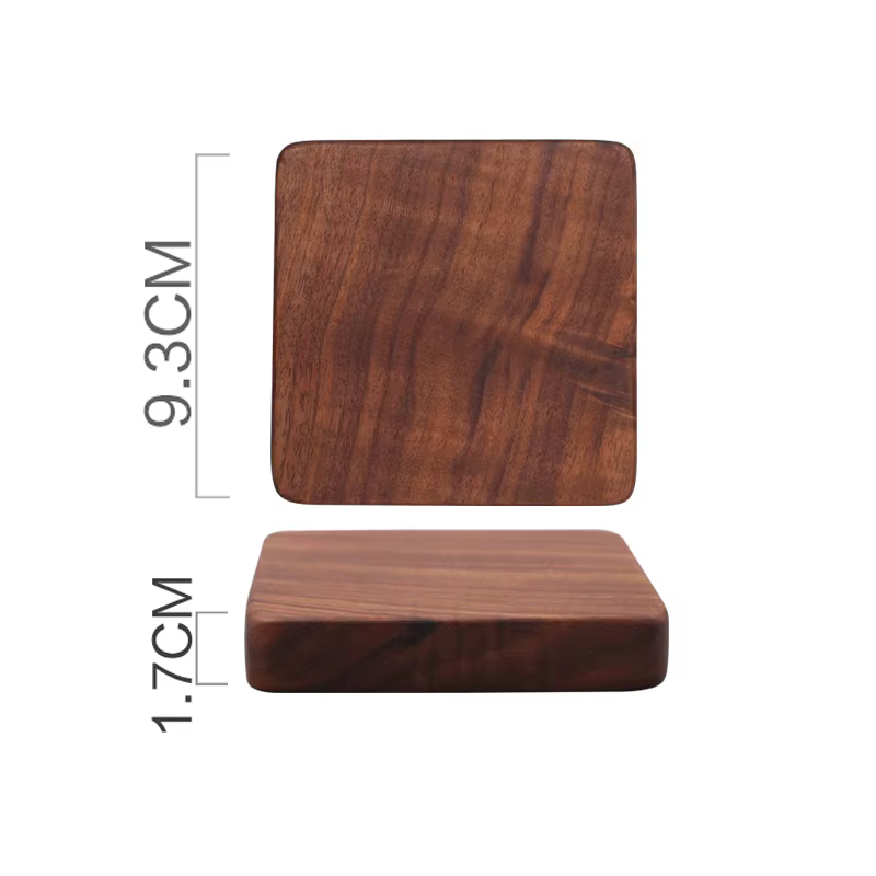 Napperons en bois naturel pour la décoration de table, sous-verre à bougies, tasse à café, accessoir