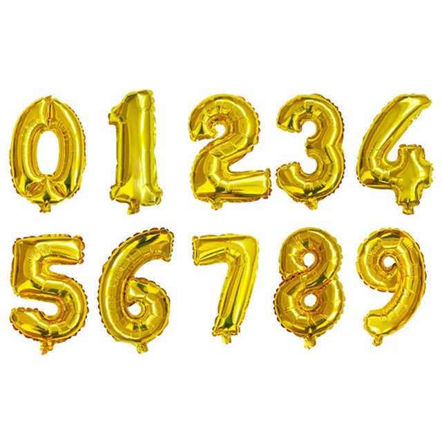 Ballons numériques en aluminium, 16 32 40 pouces, or Rose, décoration de fête d'anniversaire pour ma
