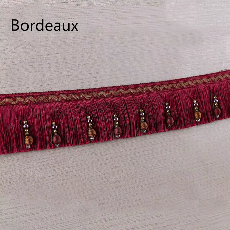 Ruban à pampilles pour rideau de 1 mètre, 10cm de largeur, pompons en coton, coupe de franges pour c